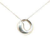 Sterling Silver Eternal Circle Necklace Silver - Lab Luxury Resale