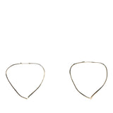 Tiffany Elsa Peretti Sterling Silver Open Heart Hoop Earrings Silver