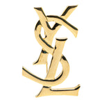 Yves Saint Laurent Gold Plated Monogram Brooch