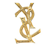 Gold Plated Monogram Brooch Gold - Lab Luxury Resale