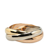 Tricolor 18K Les Must de Cartier Classic Trinity Ring Gold - Lab Luxury Resale