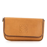 Leather Anagram Clutch Brown - Lab Luxury Resale