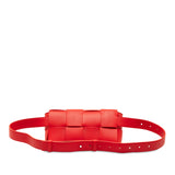 Calfskin Intrecciato Cassette Belt Bag Red - Lab Luxury Resale