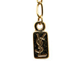 Gold Plated Logo Plate Pendant Necklace Gold - Lab Luxury Resale