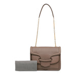 Textured Leather Heroine Shoulder Bag Brown - Lab Luxury Resale