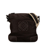 Anagram Calfskin Crossbody Brown - Lab Luxury Resale