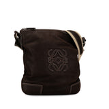 Anagram Calfskin Crossbody Brown - Lab Luxury Resale