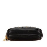 Studded Nappa Double Zip Pouch Black - Lab Luxury Resale