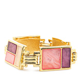 Gold Plated Enamel Bracelet Gold - Lab Luxury Resale