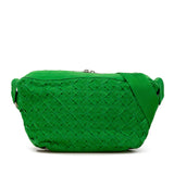 Canvas Intrecciato Webbing Cassette Crossbody Green - Lab Luxury Resale