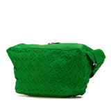 Canvas Intrecciato Webbing Cassette Crossbody Green - Lab Luxury Resale