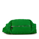 Canvas Intrecciato Webbing Cassette Crossbody Green - Lab Luxury Resale