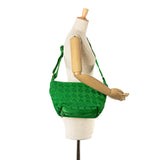 Bottega Veneta Canvas Intrecciato Webbing Cassette Crossbody Green