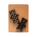 Monogram Nonours Teddy Bear Pin Brooch Set Black - Lab Luxury Resale