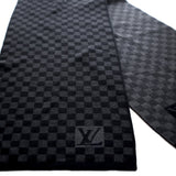 Damier Wool Scarf Gray - Lab Luxury Resale