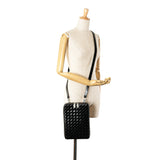 Nappa Intrecciato Zip Around Crossbody Black - Lab Luxury Resale