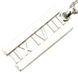 Diamond Atlas Bar Pendant Necklace Silver - Lab Luxury Resale