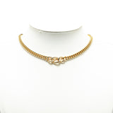 Dior Gold Plated Rhinestone Necklace