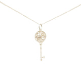 Diamond Daisy Key Necklace Silver - Lab Luxury Resale