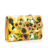 Sunflower Printed Leather Wallet on Chain Yellow - Lab Luxury Resale