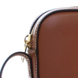 Mini Triomphe Calfskin Camera Shoulder Bag Brown - Lab Luxury Resale