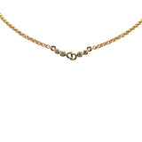 Gold Plated Rhinestone Necklace Gold - Lab Luxury Resale