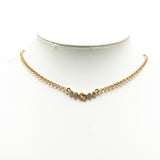 Dior Gold Plated Rhinestone Necklace Gold