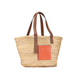 Large Raffia Basket Bag Brown - Lab Luxury Resale