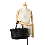 Small Intrecciato Cabat Tote Black - Lab Luxury Resale