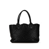 Small Intrecciato Cabat Tote Black - Lab Luxury Resale