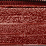 Intrecciato Zip Around Long Wallet Red - Lab Luxury Resale