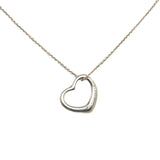 Open Heart Pendant Necklace Silver - Lab Luxury Resale