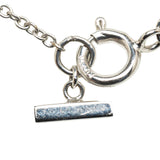 18K Mini T Smile Pendant Necklace Silver - Lab Luxury Resale