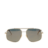 Gold Mirrored Navigator Metal Aviator Sunglasses 0007 Gold - Lab Luxury Resale