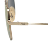 Gold Mirrored Navigator Metal Aviator Sunglasses 0007 Gold - Lab Luxury Resale