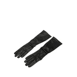 Lambskin Leather Tall Gloves Black - Lab Luxury Resale