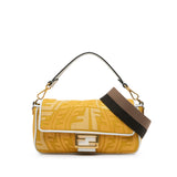 Sarah Coleman FF Canvas Fisheye  Baguette Satchel Yellow - Lab Luxury Resale