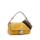 Sarah Coleman FF Canvas Fisheye  Baguette Satchel Yellow - Lab Luxury Resale