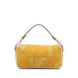 Sarah Coleman FF Canvas Fisheye  Baguette Satchel Yellow - Lab Luxury Resale