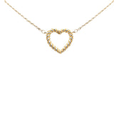 Sterling Silver and 18K Twisted Heart Pendant Necklace Silver - Lab Luxury Resale