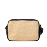 Woven Raffia Monogram Lou Heart Camera Bag Brown - Lab Luxury Resale