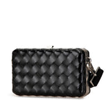 Spazzolato Intrecciato Box Messenger Bag Black - Lab Luxury Resale