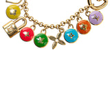 Enamel And Brass Pastilles Key Chain & Bag Charm Gold - Lab Luxury Resale