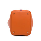 Bicolor Clemence Picotin Lock 22 Orange - Lab Luxury Resale