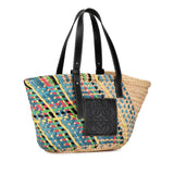 Multicolor Raffia Basket Tote Brown - Lab Luxury Resale