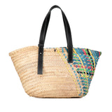 Multicolor Raffia Basket Tote Brown - Lab Luxury Resale