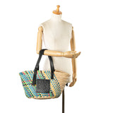 Multicolor Raffia Basket Tote Brown - Lab Luxury Resale