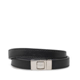 Leather Le Trois Clous Double Wrap Bracelet Black - Lab Luxury Resale