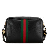 Mini Leather Ophidia Crossbody Bag Black - Lab Luxury Resale