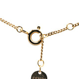 Gold Plated O Lock FF Pendant Necklace Gold - Lab Luxury Resale